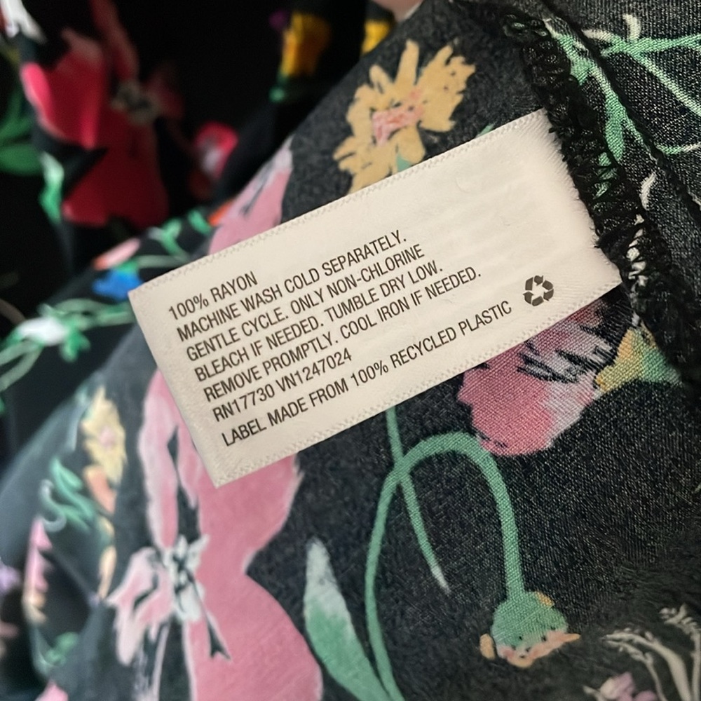 Black Floral Midi Dress - Picture 5 of 6